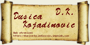 Dušica Kojadinović vizit kartica